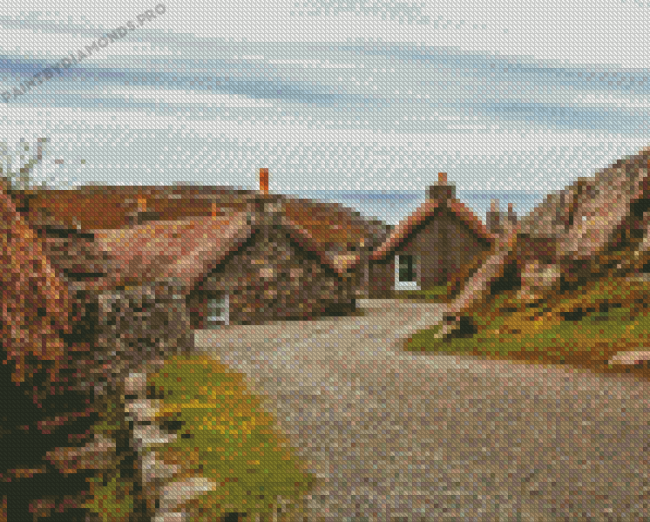 Hebrides Houses In Scotland Diamond Painting