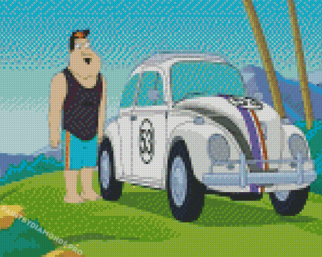 Herbie The Love Bug Animation Diamond Painting