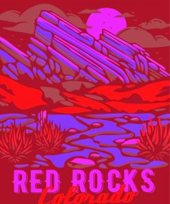 Illustration Colorado Red Rocks Diamond Painting