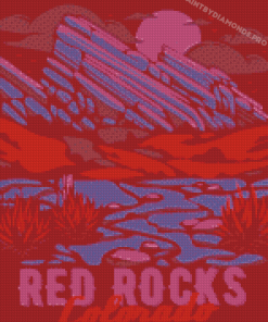 Illustration Colorado Red Rocks Diamond Painting