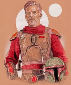 Illustration Sheriff Mandalorian Diamond Painting