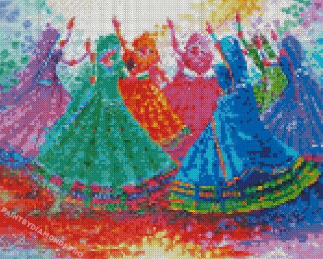 Indian Dancing Girls Diamond Painting