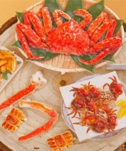 Japanese Anime Food Crab Feast Diamond Paintings