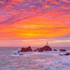 Jersey Channel Islands Sunset Seascape Diamond Painting