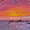 Jersey Channel Islands Sunset Seascape Diamond Painting