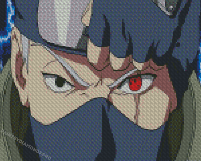 Kakashi Red Eye Diamond Painting