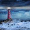 Lighthouse In A Storm Diamond Painting