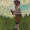 Little Black Golfer Diamond Painting