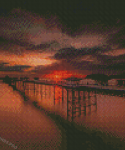 Llandudno Pier At Sunset Diamond Paintings