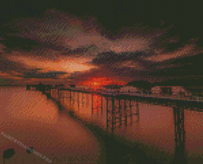 Llandudno Pier At Sunset Diamond Paintings