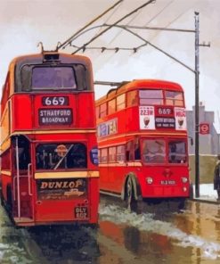 London Trolleybus Diamond Painting