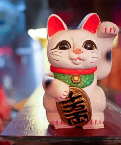 Lucky Waving Cat Diamond Painting