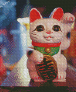 Lucky Waving Cat Diamond Painting