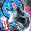 Magical Dream Catcher Wolf Diamond Painting