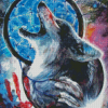 Magical Dream Catcher Wolf Diamond Painting