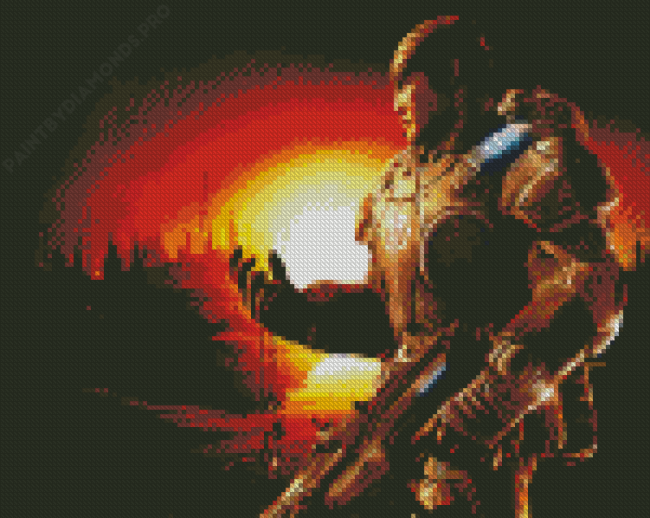 Marcus Fenix War Hero Diamond Painting