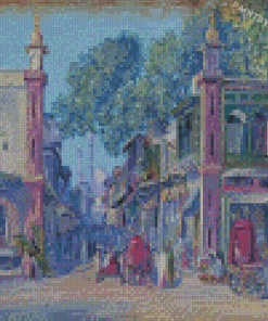 Marianne North Street Of Blood Delhi Diamond Painting