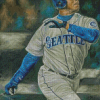 Mariners Baseball Player Art Diamond Painting