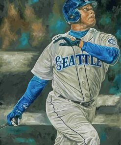 Mariners Baseball Player Art Diamond Painting