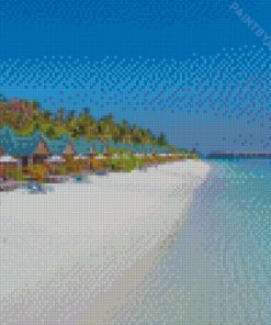 Meeru Island Beach Diamond Painting