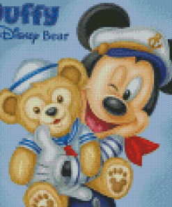 Mickey Mouse And Bear Cartoon Diamond Painting