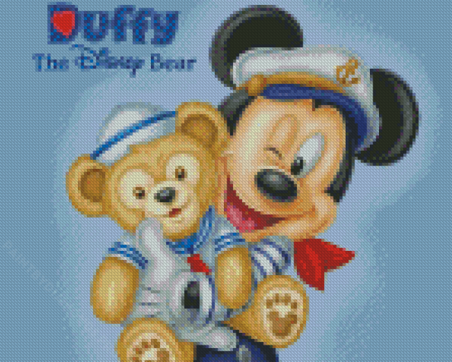 Mickey Mouse And Bear Cartoon Diamond Painting