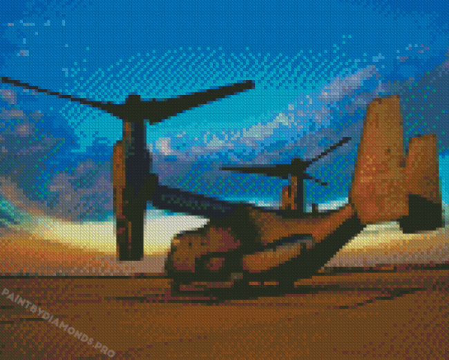 Military Aircraft Bell Boeing V22 Osprey Diamond Painting