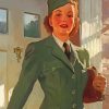 Military llady by Gil Elgren Diamond Paintings