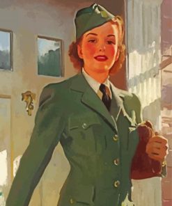 Military llady by Gil Elgren Diamond Paintings