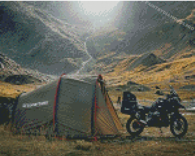 Motorcycle Camping Diamond Paintings