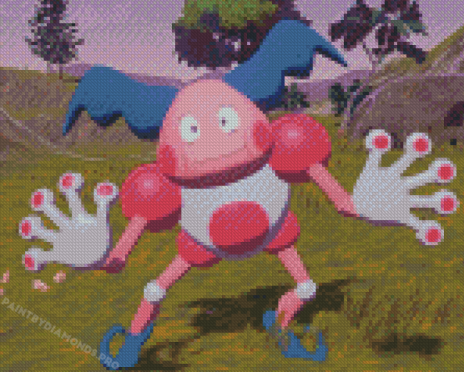 Mr Mime Cartoon Diamond Painting