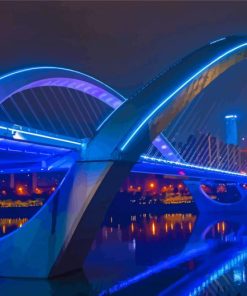 Nanning Bridge At Night Diamond Paintings