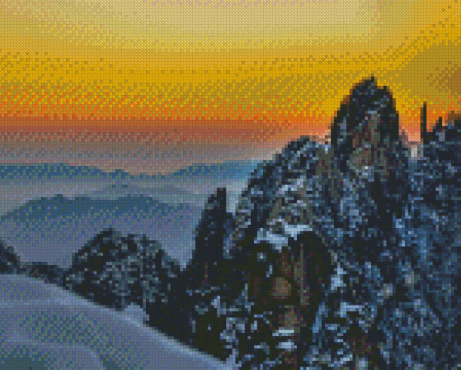 Snowy Mount China National Park Diamond Painting