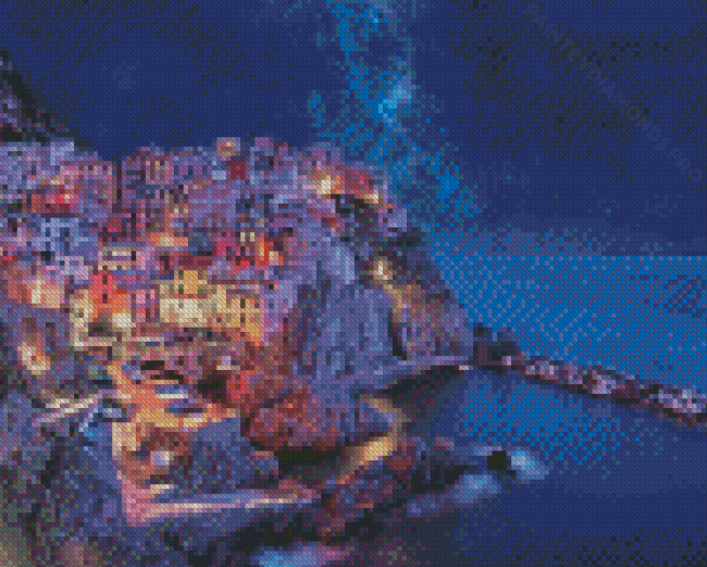 Night In Manarola Diamond Painting