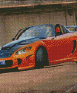 Orange And Black Honda S2000 Diamond Painting