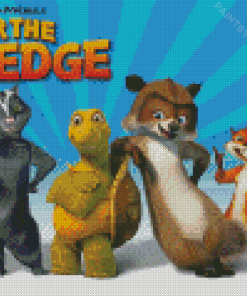 Over The Hedge Poster Diamond Paintings