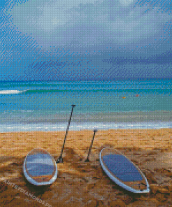 Paddleboarding Boards At The Beach Diamond Painting