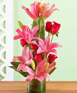 Pink Lilies Diamond Paintings