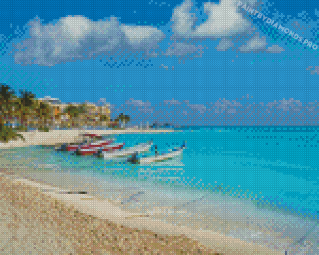 Playa Del Carmen Beach Diamond Painting