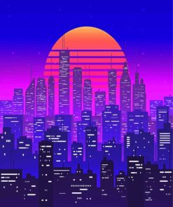 Purple City Diamond Painting