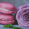 Purple Rose And Macarons Diamond Paintings