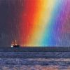 Rainbow Rain In Beach Diamond Painting