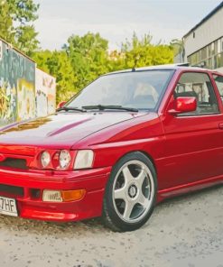 Red Escort Rs 2000 Car Diamond Painting