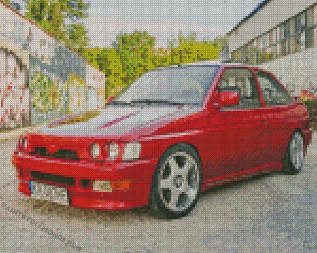 Red Escort Rs 2000 Car Diamond Painting