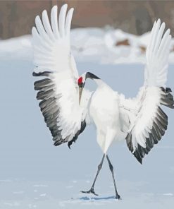 Red Crowned Crane Diamond Painting