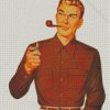 Retro Man Smoking Diamond Painting