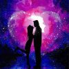 Romantic Couple Purple SilhouetteDiamond Painting