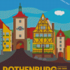 Rothenburg Germany Poster Diamond Paintings