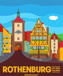 Rothenburg Germany Poster Diamond Paintings