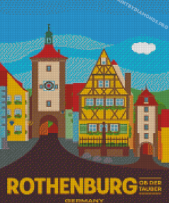 Rothenburg Germany Poster Diamond Paintings